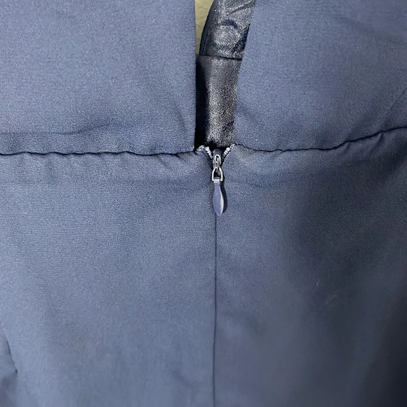 Superdown Revolve Arina Navy Blue Ruffle Deep V Mini Dress - Picture 8 of 9